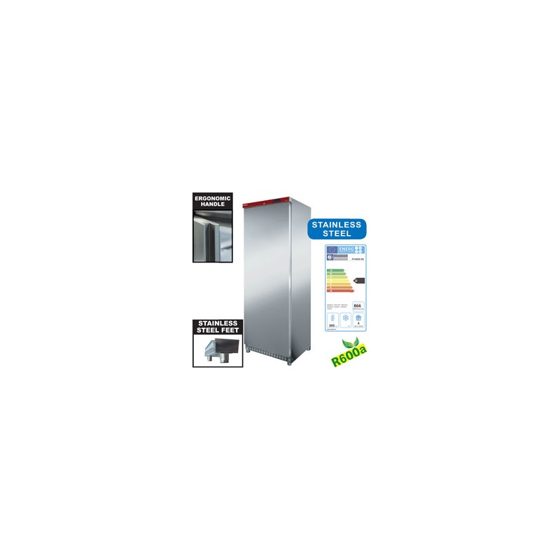Armoire frigorifique, ventilée, 400 litres. acier inox