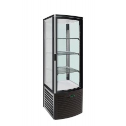 VITRINE REFRIGEREE POSITIVE NOIR 4 FACES VITREES  +4°/+7°C