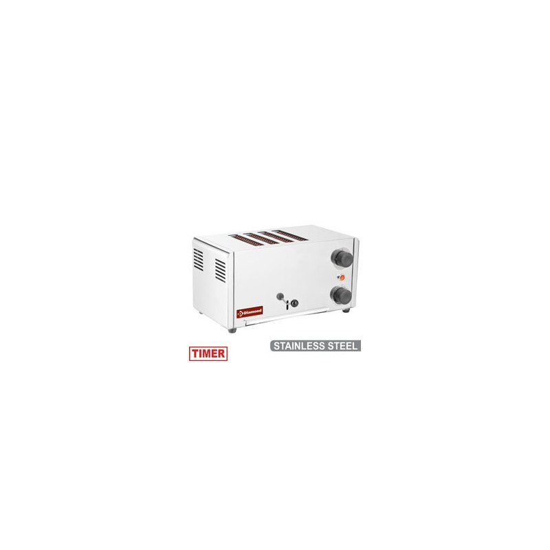 Toaster (grille-pain) électrique 4 tranches - Acier Inox