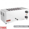 Toaster (grille-pain) électrique 6 tranches - Acier inox.