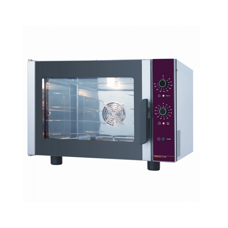 Four électrique à convection, 4x GN 2/3 + humidificateur manuel