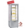 Vitrine panoramique, 5 grilles, ventilée, 360 LT, Inox.