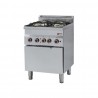 Fourneau 4 feux gaz et four convection électrique GN 2/3