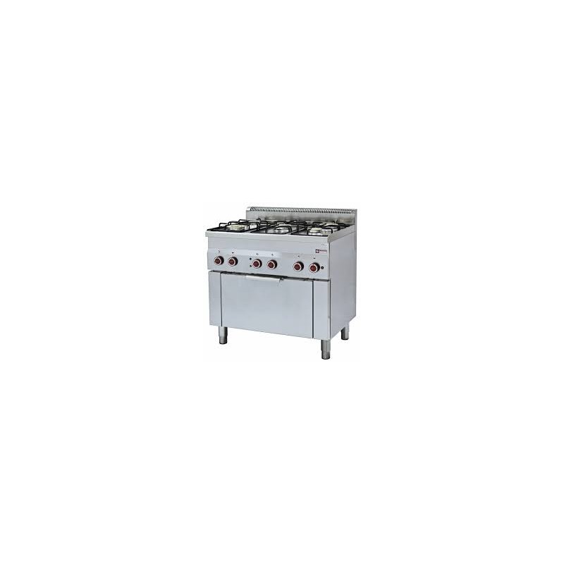Fourneau 5 feux gaz et four convection électrique GN 1/1 Pro 600