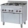 Fourneau 5 feux gaz et four convection électrique GN 1/1 Pro 600