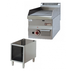 Plaque de cuisson gaz, surface lisse "chrome" -diamond