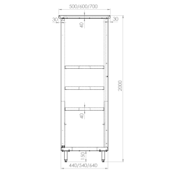 SERIE 600 ARMOIRE HAUTE PORTES COULISSANTE