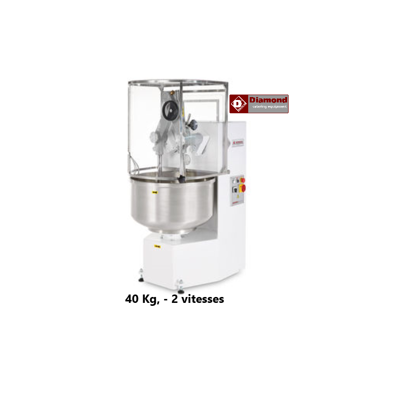 Pétrin à bras plongeants, 40 Kg, - 2 vitesses