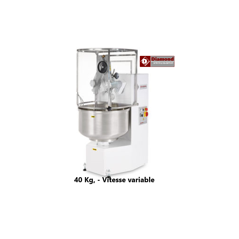 Pétrin à bras plongeants, 40 Kg, - Vitesse variable