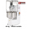 Pétrin à bras plongeants, 40 Kg, - Vitesse variable