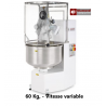 Pétrin à bras plongeants,, 60 Kg, - Vitesse variable