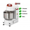 Pétrin à spirale automatique, 2 vitesses, 2 timers, 2 moteurs, 100 Kg