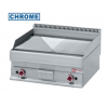Plaque de cuisson gaz 1/2 lisse - 1/2 rainurée -Top- chrome diamond