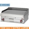 Plaque de cuisson gaz 1/Plaque de cuisson gaz EXTRA-LARGE, surface lisse, chromélisse - 1/2 rainurée diamond