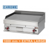Plaque de cuisson gaz 1/Plaque de cuisson gaz EXTRA-LARGE, surface lisse, chromélisse - 1/2 rainurée diamond