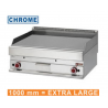 Plaque de cuisson électrique chrome extra large,