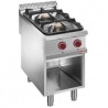 Fourneau 2 feux gaz, armoire ouverte Master 900