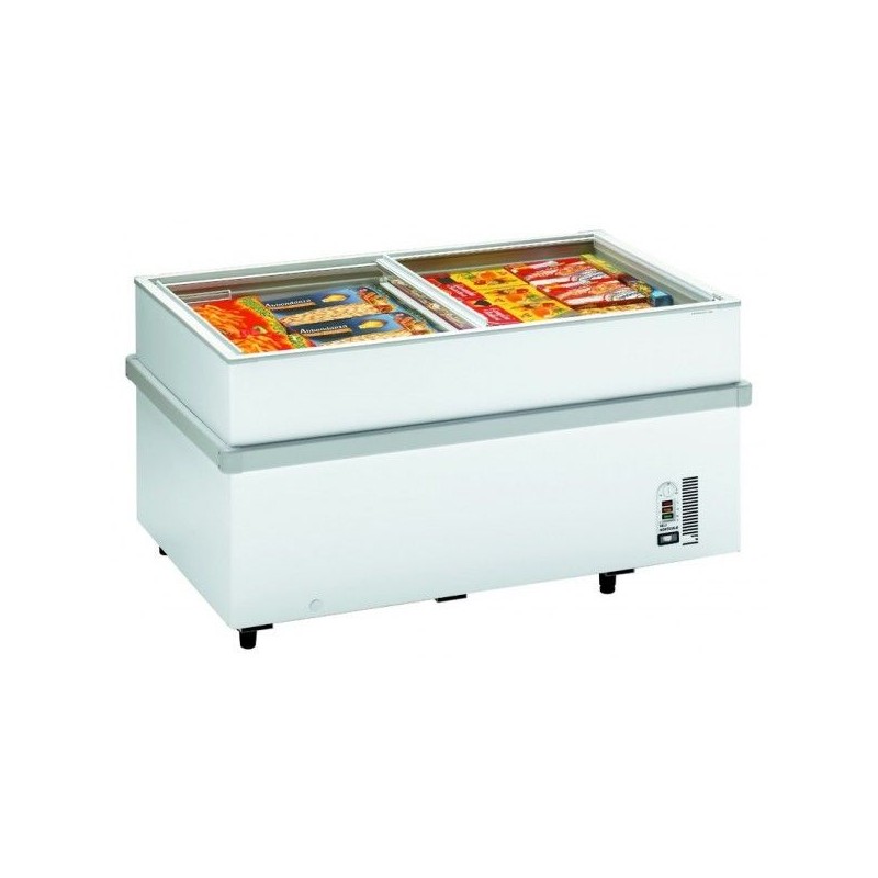 1500 mm GONDOLE SURGELEE AVEC COUVERCLES COULISSANTS VITRES