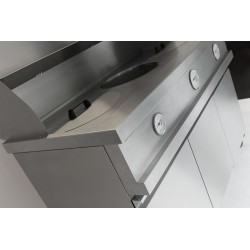Friteuse gaz - 2 cuves rondes
