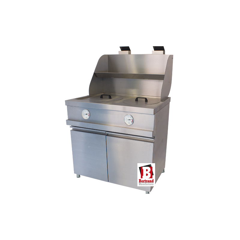 Friteuse gaz - 2 cuves rondes