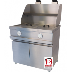 Friteuse gaz - 3 cuves rondes