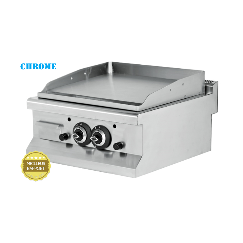 Plaque de cuisson lisse double "chrome" hfconcept