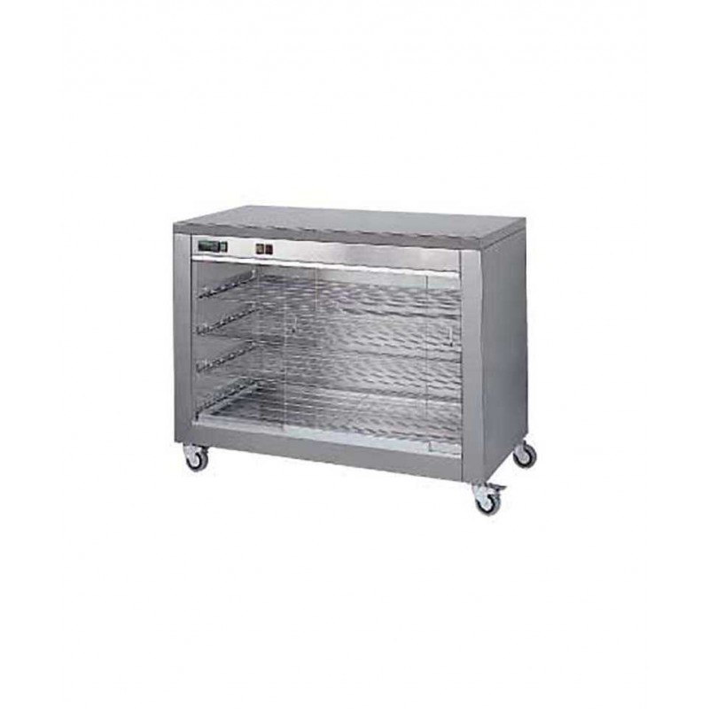 Armoire vitrine chauffante 60 poulets, sur roues