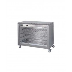 Armoire vitrine chauffante 60 poulets, sur roues