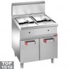 Friteuse gaz 2 cuves 14 litres sur armoire Optima 700