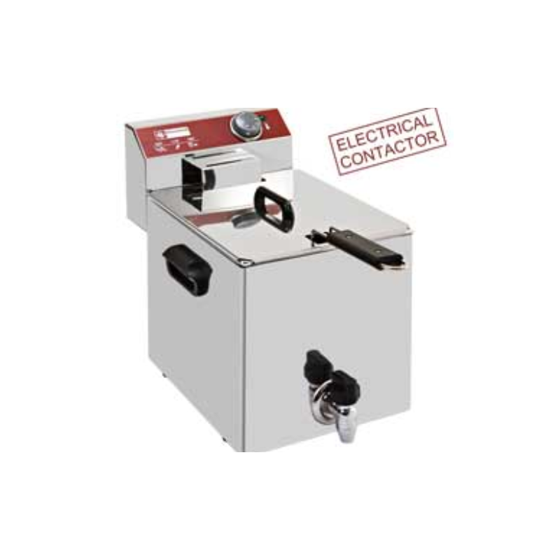 Friteuse de table électrique 10 litres + robinet de vidange