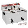 Friteuse de table électrique 2x 10 litres + robinet de vidange