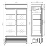 frigo boisson  AVEC PORTES BATTANTES 1120X661X2000