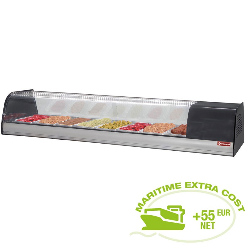 Vitrine à tapas réfrigérée, 8x GN 1/3 - 40 mm (inclus) Tapas Line