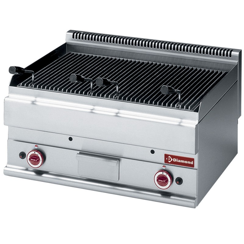 Grill pierre de lave gaz, grille de cuisson en fonte -Top-