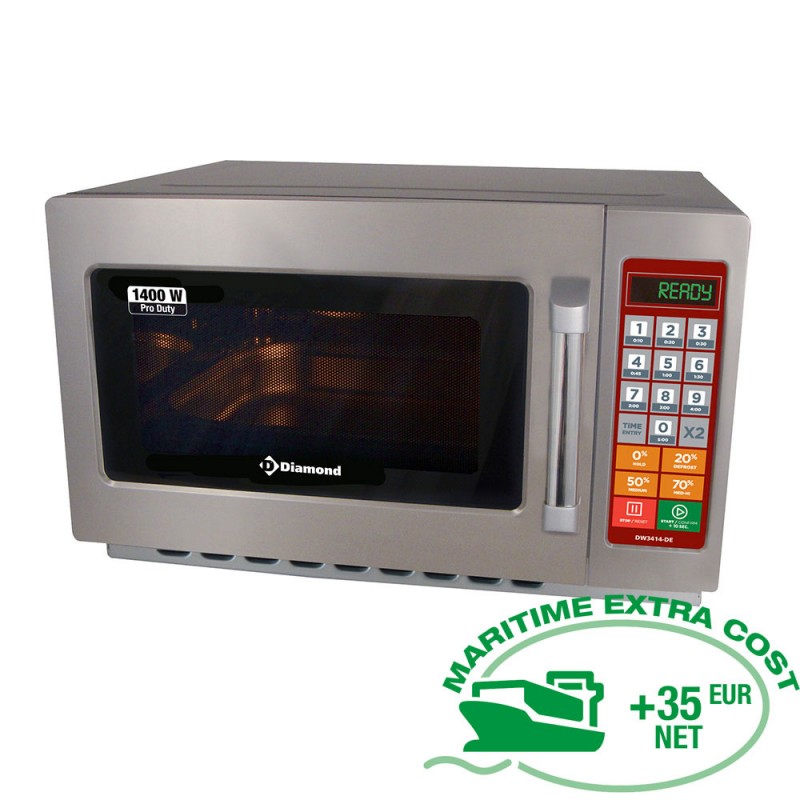 1400 W Four micro-ondes en inox (GN 2/3). (34 Lt), digital Pro Duty