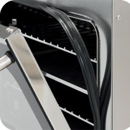 4x 600x400 mm Four électrique à convection + humidificateur manuel Brio Line