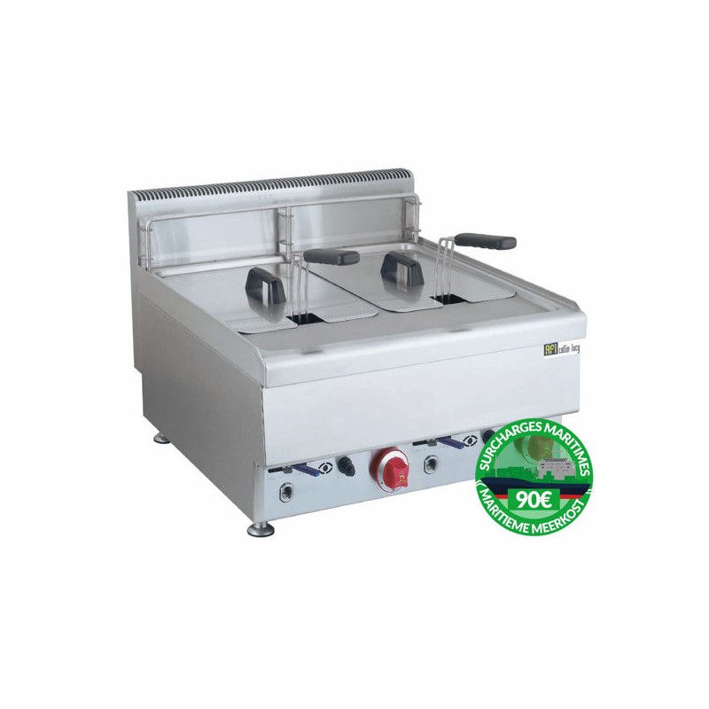 Friteuse au gaz double 2 X 10 LITRES 12 KW