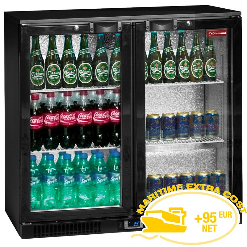 ventilé, 2 portes battantes Refroidisseur de bouteilles ventilé, 2 portes battantes