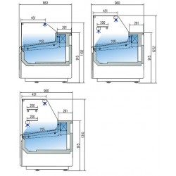 Frigo comptoir CVE-9-RC-TF vitre droite