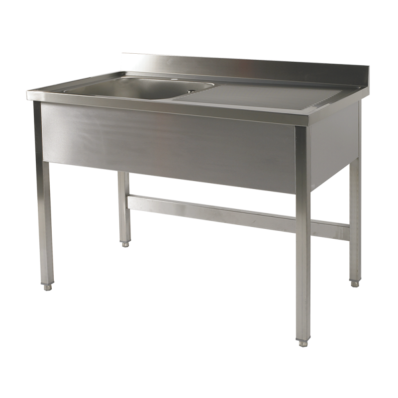 1.4m 1CUVE+1 EGOUTTOIR SANS SOUS-TABLETTE